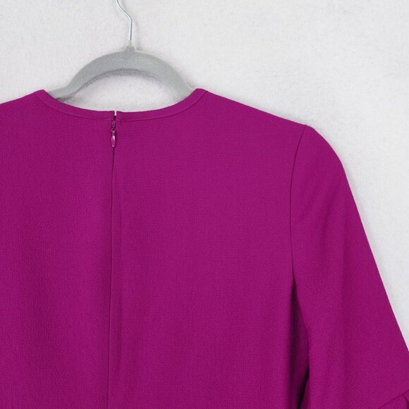 Eliza J Dress Womens 4 Petite Purple Pink Bell Sleeve A Line Flare Classic NEW - Picture 13 of 14
